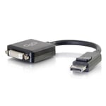 C2G 8in DisplayPort to DVI-D Adapter - DP to DVI D Adapter - Black - M/F - video adapter