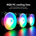 6Pcs 120Mm Rgb Led Fan Silent Multi Layer Colorful Lighting Efficient Cooling Rg