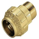 Cornat tuyaux d'arrosage Laiton Raccord pour Tuyau PE HD, A, B 32 mm Filetage extérieur 1 ", Multicolore