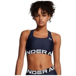 Under Armour Sports Bra Ladies Compression Support Mid Vest Crop Top HeatGear