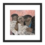 Akira Tanaka De Grandes Nouvelles 1971 8X8 Inch Square Wooden Framed Wall Art Print Picture with Mount