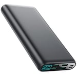 Trswyop Batterie Externe 33800mAh, 3A USB C Sorties/Entrées Power Bank Charge Rapide avec 5 Sorties & 2 Entrées, Grande Capacité Chargeur Portable avec écran LCD pour iPhone 15/14 Samsung Huawe iPad