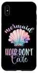 iPhone XS Max Black Mermaid Hair Dont Care,Rainbow Mermaid Hair Don't Care Case