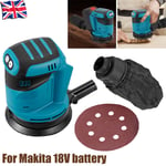 Cordless Random Orbital Sander 18V Li-ion 5" Dust Bag Discs Machine For Makita