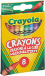 CRAYOLA Wax Colouring Crayons - Assorted Colours (Pack of 8) for Kids Aged 3+