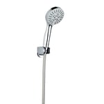 DP Bath Zafiro - Pommeau de douche avec support mural et flexible de douche argenté