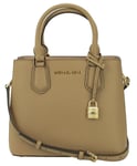 Michael Kors Light Brown Handbag Beige Small Satchel Top Handle Bag Adele