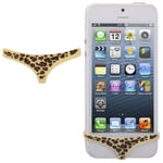 Coque IPHONE 4 4S 5 Touche Silicone sous-Vêtements Slip Culotte Leopardé