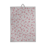 Pluto Design Candy cane kökshandduk 50x70 cm Vit-grå-röd