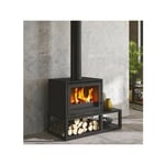 Poêle à bois fonte 10kw noir Godin 411109NOIR