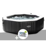 Spa gonflable Intex PureSpa Carbone octogonal Bulles et Jets 6 places - Noir