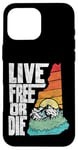 Coque pour iPhone 16 Pro Max Live Free or Die Retro New Hampshire Nature Graphic