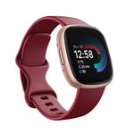 Google Fitbit Versa 4 Montre connectée sport avec GPS intégré et jusqu’à 6 jours d’autonomie de batterie - compatible avec Android et iOS, Rose violacé/aluminium rose cuivré