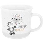 Sheepworld 48941 Tasse avec motif humain | Tasse préférée dans une boîte cadeau, en porcelaine, 38 cl, tasse avec inscription en allemand | Cadeau, anniversaire, cadeau amusant