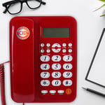 New Red Desk Phone Home Business Landline Wired Telephone Caller ID Fixed Landli