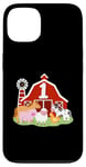 Coque pour iPhone 13 1er anniversaire animaux de la ferme Bday Party 1 an garçon tout-petit