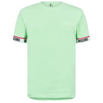 Moschino Mens Taped Sleeve Logo Green T-Shirt material_cotton - Size Large