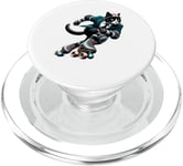 Skating Cats Smoking Derby Patineuse pour filles PopSockets PopGrip pour MagSafe