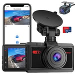 WeBeqer 2.5K Dashcam Voiture Avant et Arrière, WiFi Caméra de Voiture, 3" QHD Camera Embarquée Voiture avec Carte SD 64 GB, Grand Angle de 170°, G-Sensor, Super Vision Nocturne, Mode Parking, WDR, LCD