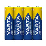 Varta 4-st Alkaliskt Batteri R6 (AA) Industrial Pro