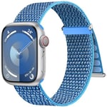 Higgs Bracelet Tissé Nylon Compatible avec Bracelets Apple Watch 38mm 40mm 41mm 44mm 45mm 46mm Ultra 2 49mm Femme, Bracelet Elastique Sport Loop Nylon pour iWatch Serie (42mm 10) 9/8/7/6/5/4/3/2/1/SE