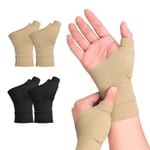 Thumb Protect Support Brace - 2PCS tumstöd för Arthri black L