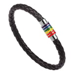 Pride Armband - Silver Rainbow - Magnetlås