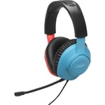 JBL Quantum 100N konsol, blå/rød Headset