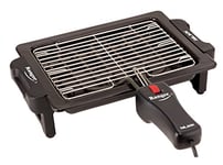 Palson Ranger 30558 Electric Grill Tabletop Grill 1000 W, 30 x 22.5 cm, Security Systems with Automatic Switch-Off When Raising The Grills, Black