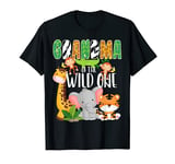 Grandma of the Wild One Zoo Theme Birthday Safari Animals T-Shirt