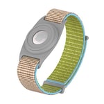 WATACHE Bracelets de Montre élastiques légers et Souples AirTags, sécurité et pour Enfants,Protection Anti-Perte et Anti-Rayures pour Le positionnement du Bracelet Airtag Tracker (Camel)