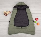 Cuddleco Comfi Cape 2In1 - Universal Sovepose For Bæresele, Barnevogn | Kaki