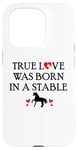 iPhone 15 Pro Barn Horse Design Horse Girls True Love Was Born in a Stable Case