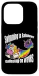 iPhone 14 Pro Swimming in Rainbows Galloping on Waves Mystic Hybrid Case