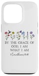 Coque pour iPhone 13 Pro By the Grace of God I am What I Am Verse 1 Corinthians 15:10