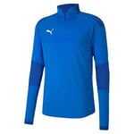 PUMA Teamfinal 21 Training 1/4 Zip Top Pullover - Electric Blue Lemonade-Team Power Blue, XX-Large