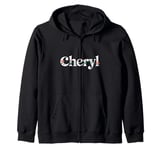 Cheryl Name Custom Flower Personalized Botanical Women Zip Hoodie