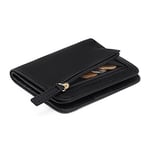 GAEKEAO Portefeuille Femme RFID Blocage Cuir Slim Porte Carte avec Fermeture éclair Poche à Monnaie, Petits Portefeuilles Femmes avec fenêtre d'identification