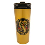 Pyramid International Cobra Kai Metal Travel Cup (No Mercy Design) 16oz Travel Coffee Mug and Travel Coffee Cup for Hot Drinks in Presentation Cobra Kai Gift Box - Official Cobra Kai Merchandise