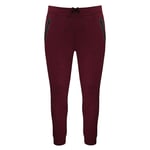 New Balance Logo Burgundy Mens Fortitech Fleece Stretch Track Pants MP11143 GTH Cotton - Size Large