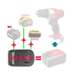 DM18EIN Akun Muunnin Adapteri Laturi DeWalt 18V 20V Li-Ion Akulle Einhell Litium Työkalulle [dB} Black