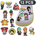 12Pcs Anime One Piece Shoe Charms Set For Croc Sandals Jibbitz Shoes Charm UK