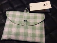 BNWT New Radley - Tiny Gingham - Pocket Pouch - Foldaway Shopper Bag