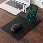 5 In 1 Wireless Charging Mouse Pad 15W Wireless Fast Charging Office Gaming New