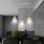 Stoex - Lampe à Suspension Moderne, Abat-Jour En Métal 60W, Plafonnier Rétro D'Intérieur Blanc b