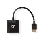 Câble HDMI vers VGA | Connecteur HDMI? - VGA Femelle + sortie 3,5 mm | 0,2 m | Anthracite