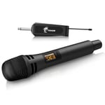 TONOR Micro Karaoke sans Fil, UHF Microphone Dynamique Chant Portable à Main avec Récepteur Rechargeable pour Karaoké Discours Mariage DJ Spectacles Église Classe Conférences TW310 Noir