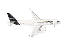 herpa Maquette Lufthansa Airbus A320neo “Lovehansa” – D-AINY “Lingen”, echelle 1/200, Model, pièce de Collection, d'avion sans Support, Figurine Metal, 572743