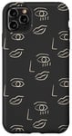 Coque pour iPhone 11 Pro Max Coque en silicone avec motif MagSafe et visage de contrôle de l'appareil photo