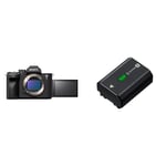 Sony Alpha 7 IV | Full-Frame Mirrorless Camera (33MP, Real-time autofocus, 10 fps, 4K60p), Black & NPFZ100.CE Z Series Rechargeable Battery Pack - Black